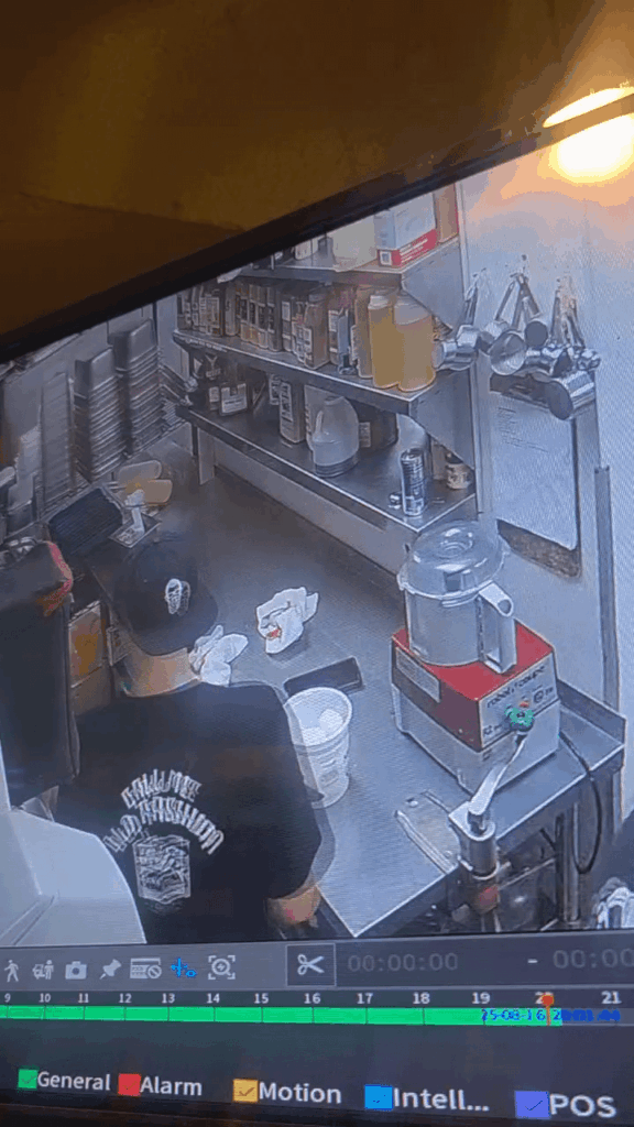 He was about to clock out.