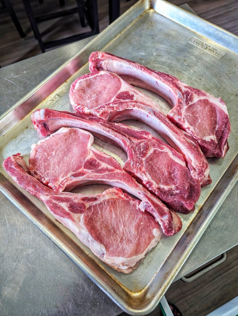 Smoked Tomahawk Porkchops