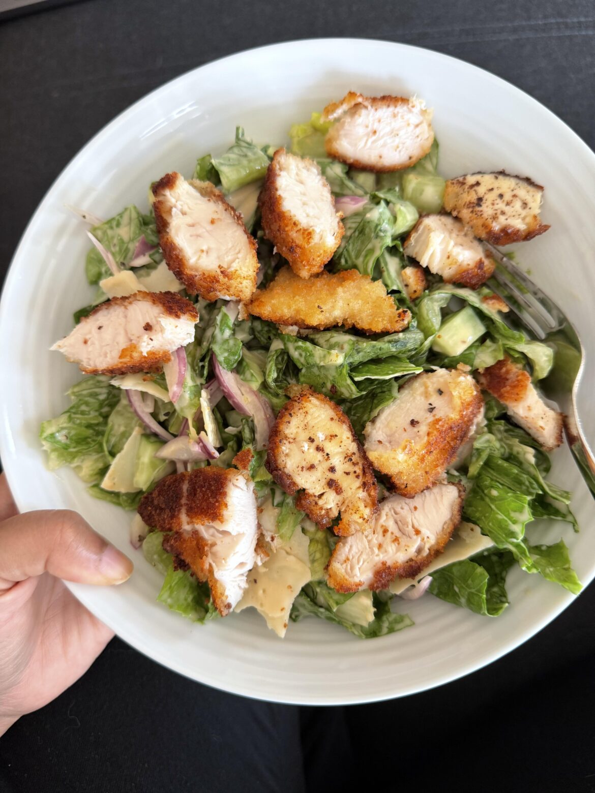 ~400 calories of huge salad