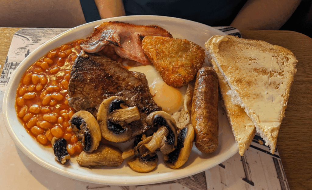 Plymouth, steak full English