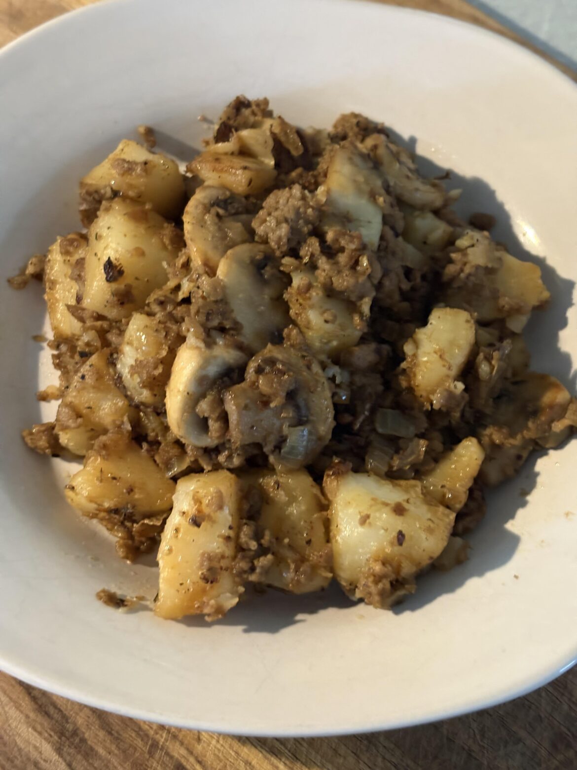 Made vegan hash. My first meal as a new vegan.