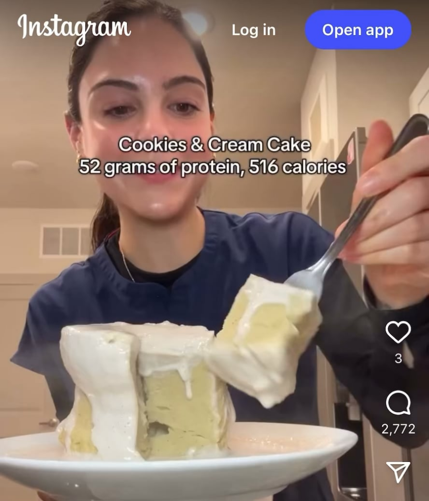 Cookies and Cream Protein Cake