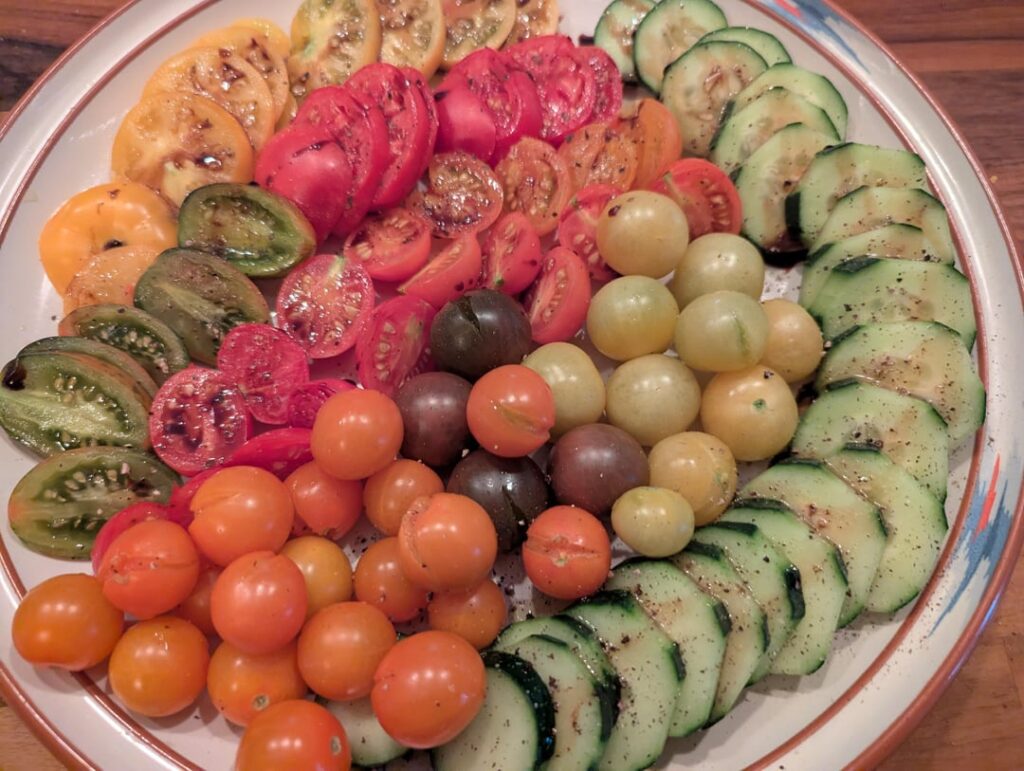 The most beautiful plate of tomatoes I have ever plated. The most beautiful plate of tomatoes I have ever plated.