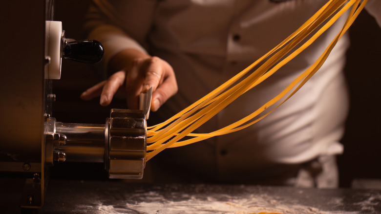 chef making fresh pasta