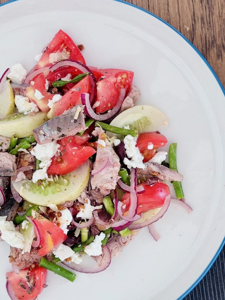 mackerel & veggie salad