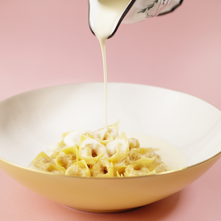 Gucci Osteria da Massimo Bottura's tortellini with Parmigiano Reggiano cream © Gabriele Stabile/Gucci Osteria da Massimo Bottura