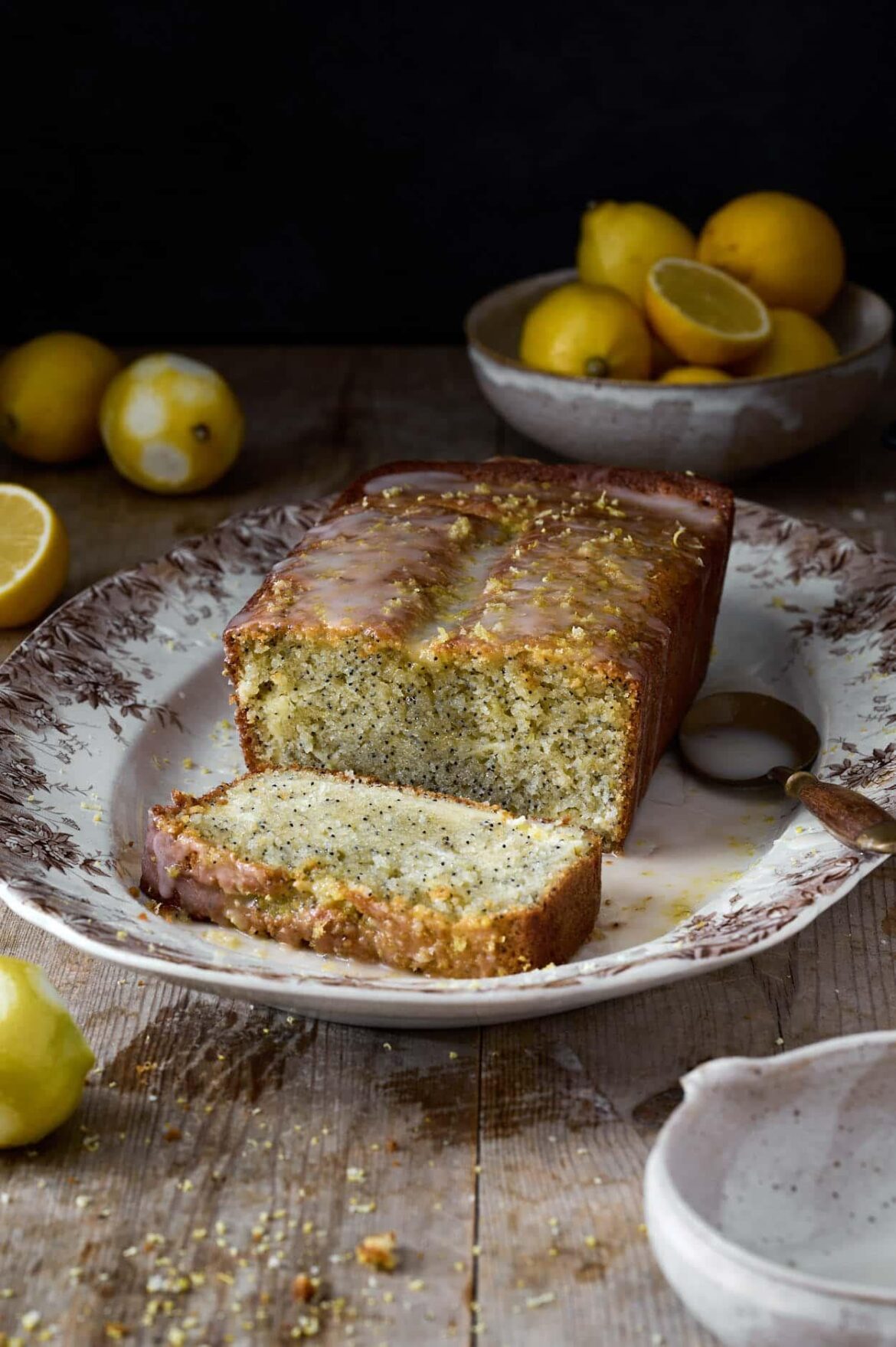 Lemon and Poppy Seed Cake with Cream Cheese Swirl