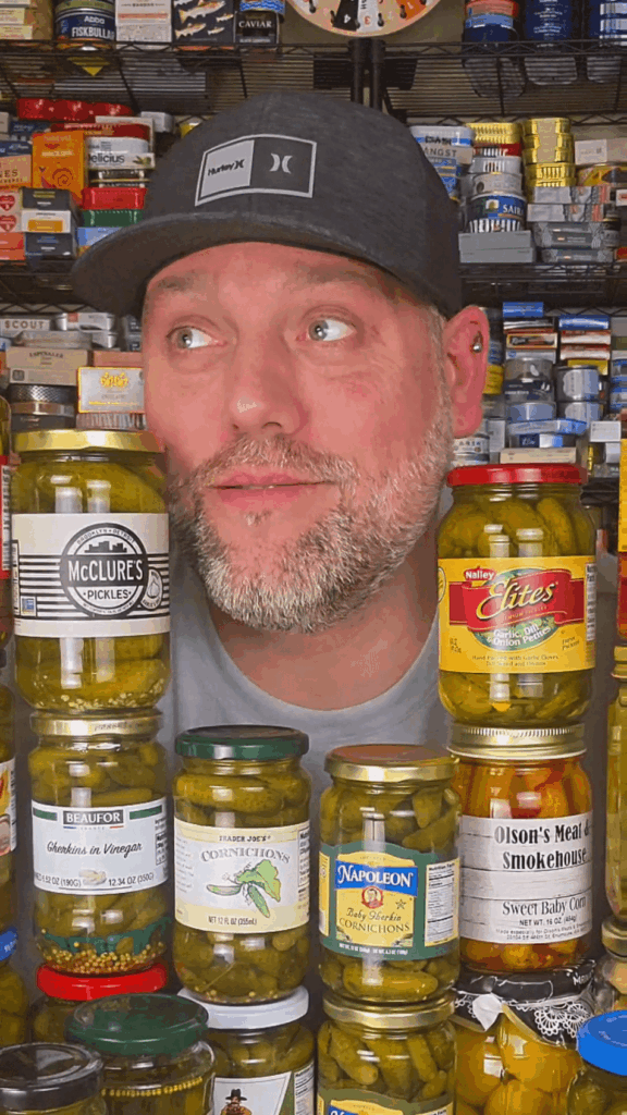 Pickles with tinned fish