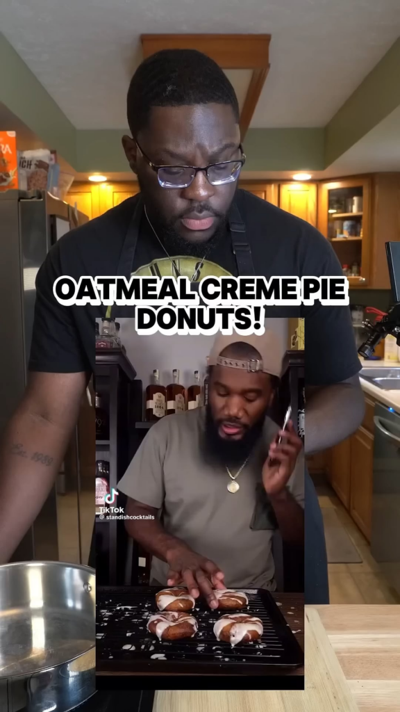 Deep fries oatmeal creme pies with icing