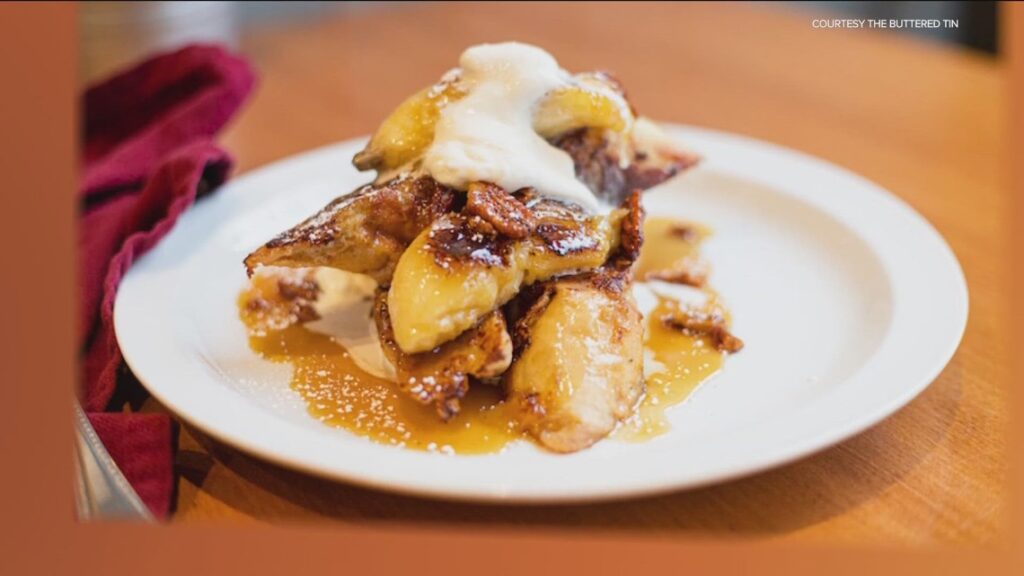 The Buttered Tin Bananas Foster French Toast