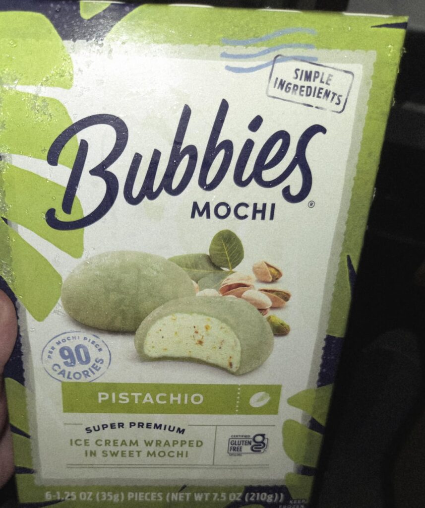 Bubbies Mochi Ice Cream Pistachio
