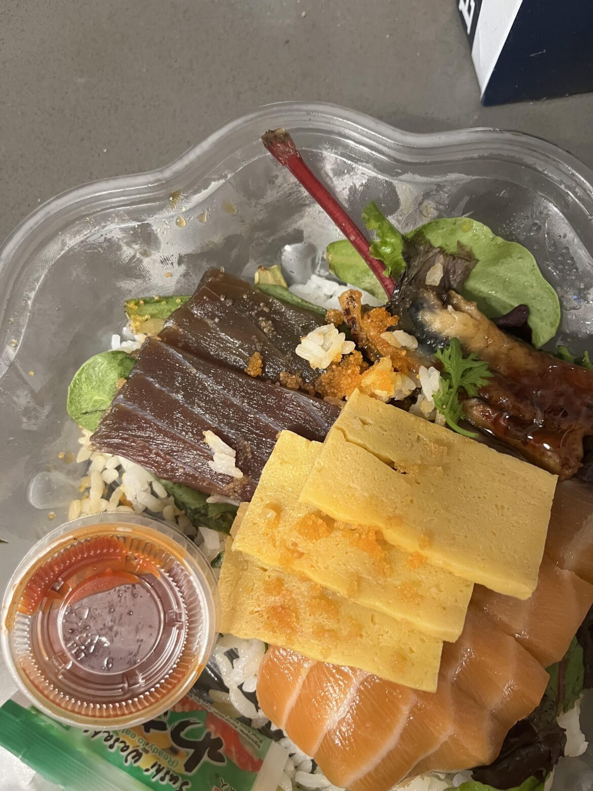 Chirashi bowl from H-Mart. What is this dark fish?