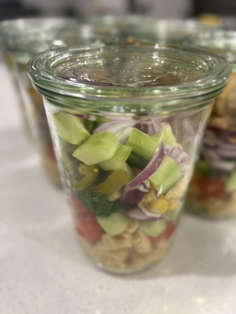 Healthy pasta jars for the week!