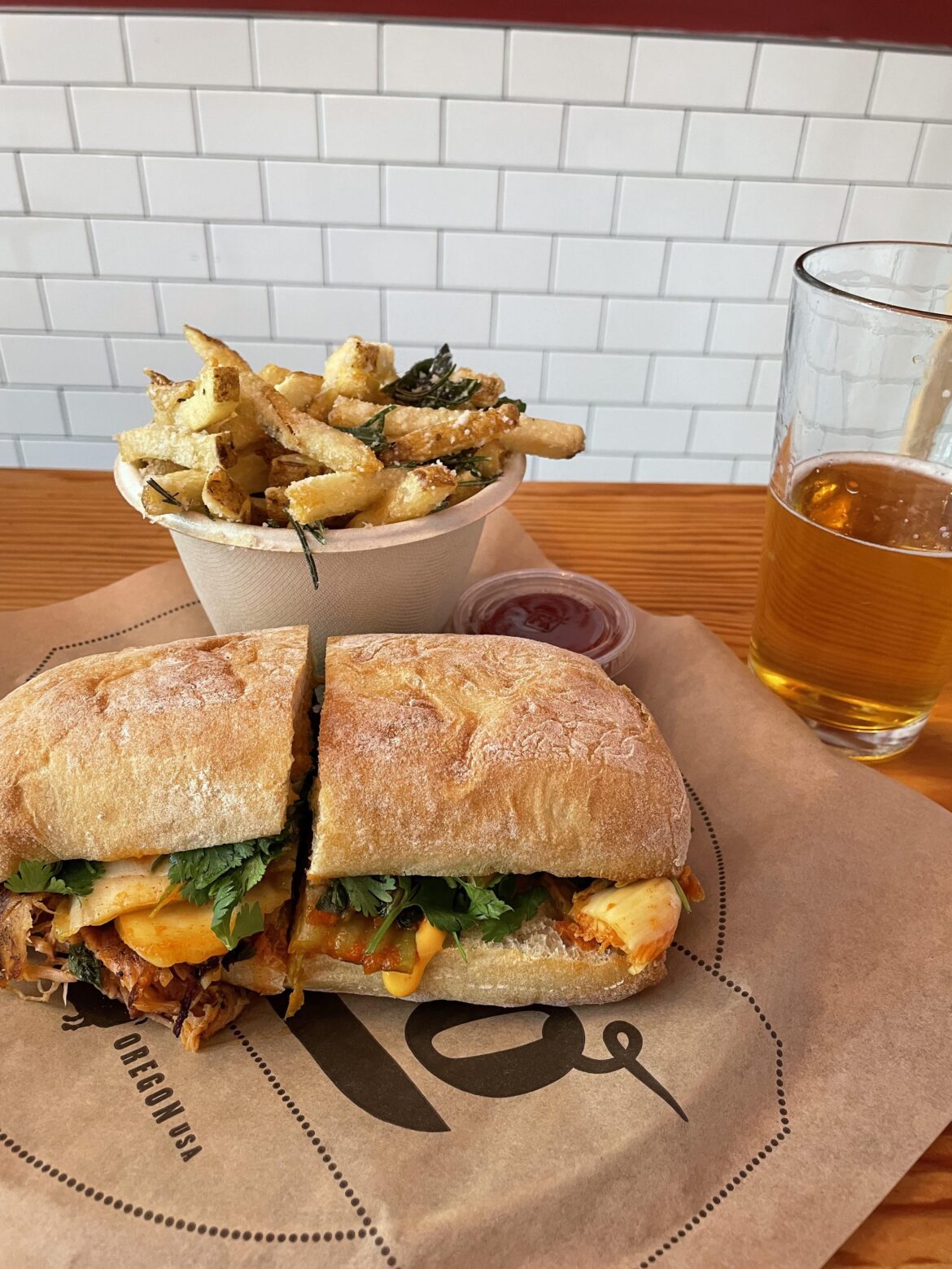 [I ate] pork kimchi banh mi