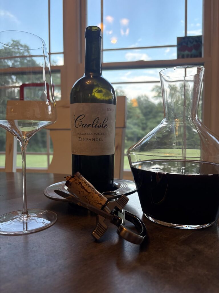 Carlisle Zinfandel Alexander Valley 2000 vintage. Carlisle Zinfandel Alexander Valley 2000 vintage.