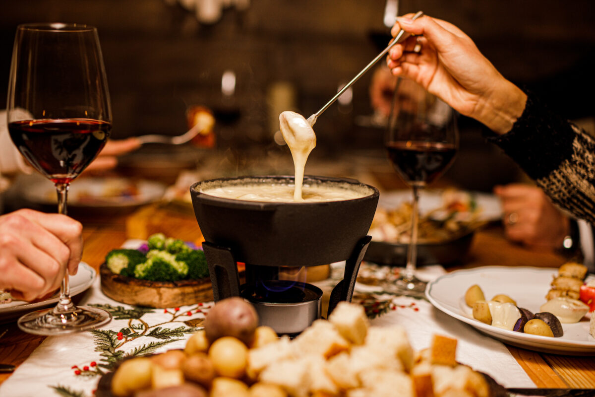Fondue from the Fairmont Century Plaza's Swiss Chalet menu