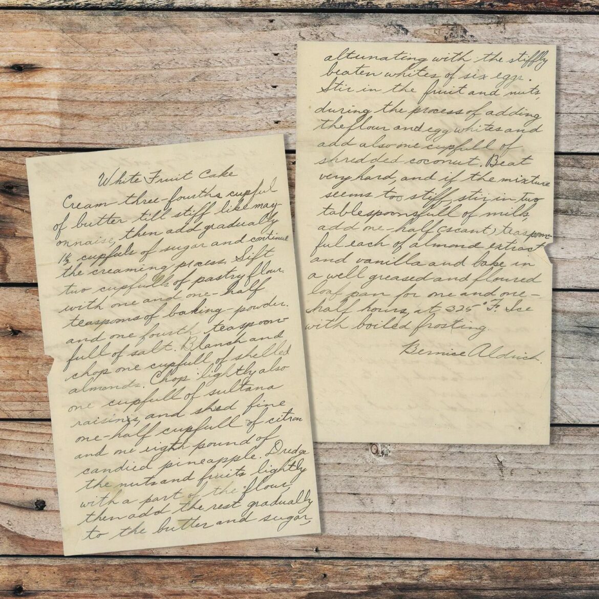 White Fruit Cake from Bernie Aldrich