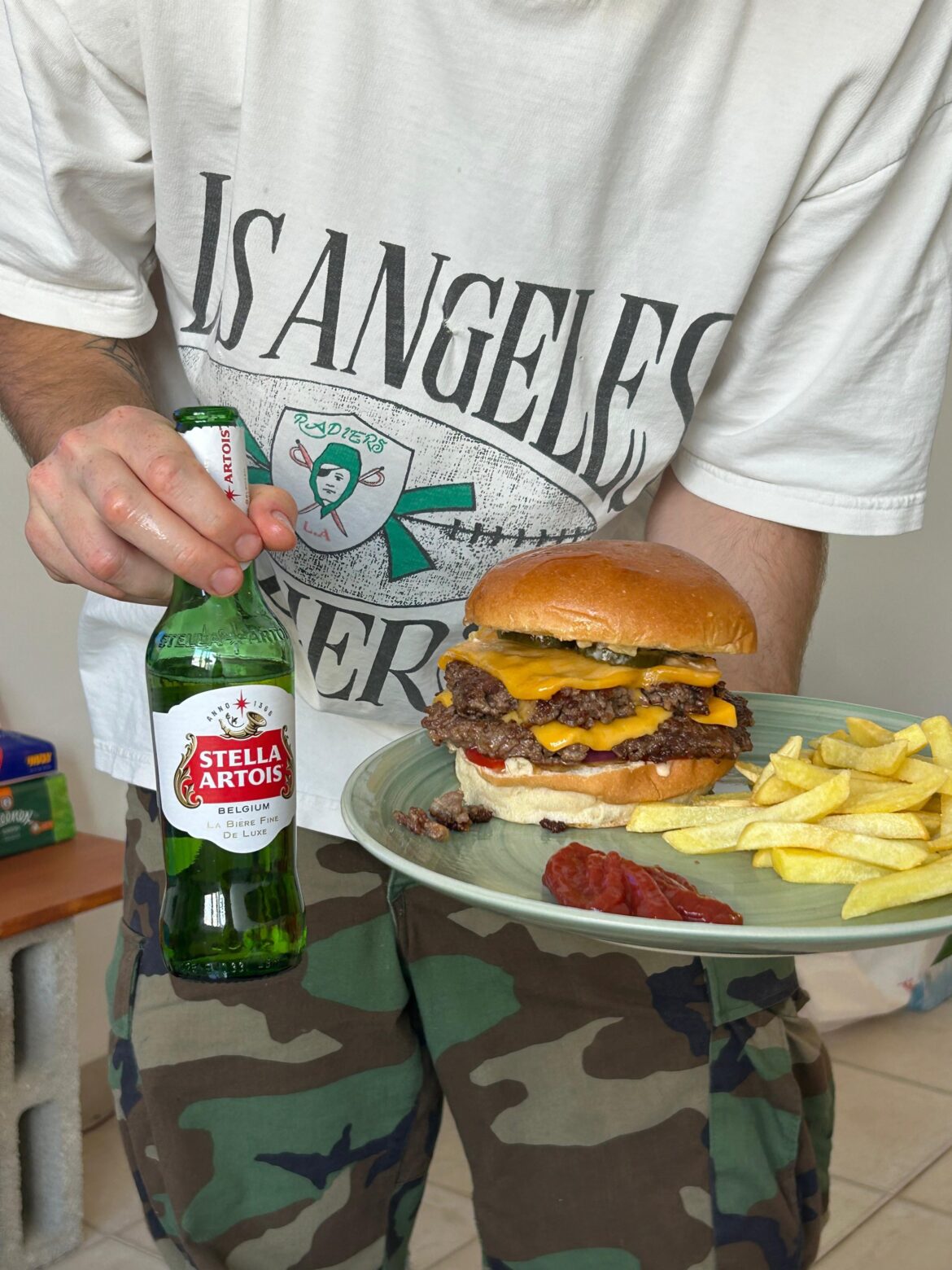 I had a Denver cut steak ready, but the wife wanted burgers