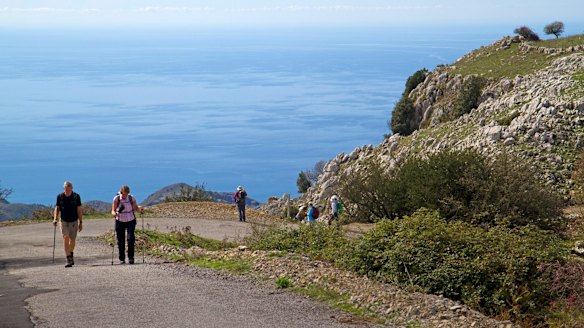 The limestone mountains above Maratea