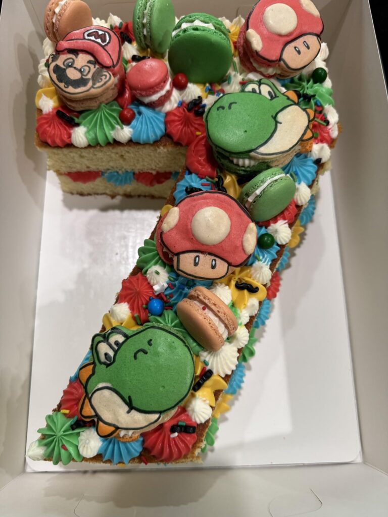 Super Mario Number Cake