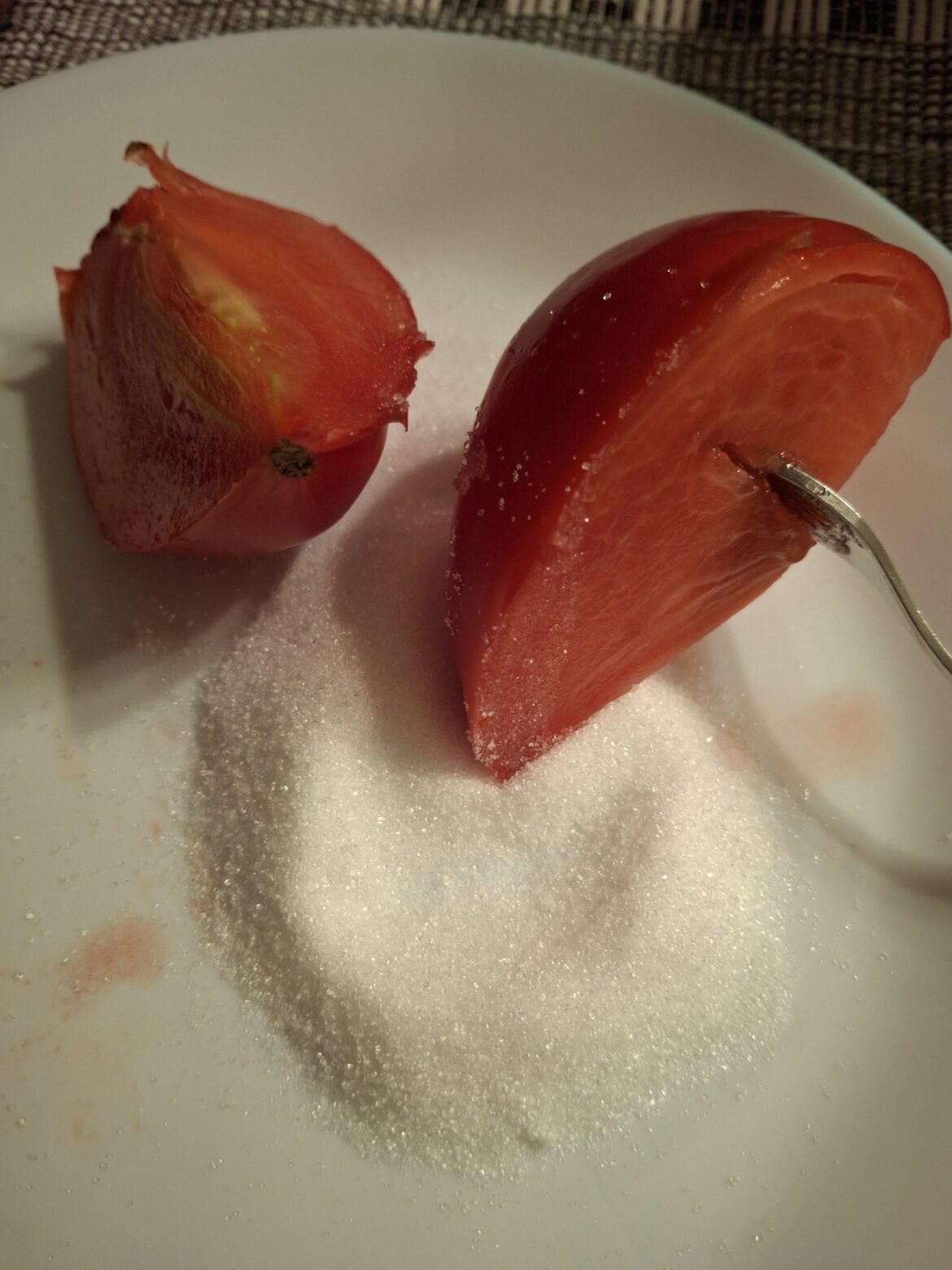 Tomato with sugar
