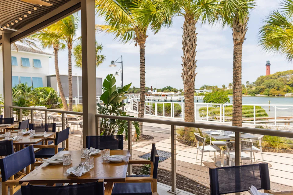 Catch great views of the Jupiter Lighthouse as well as people watch from The Beacon.