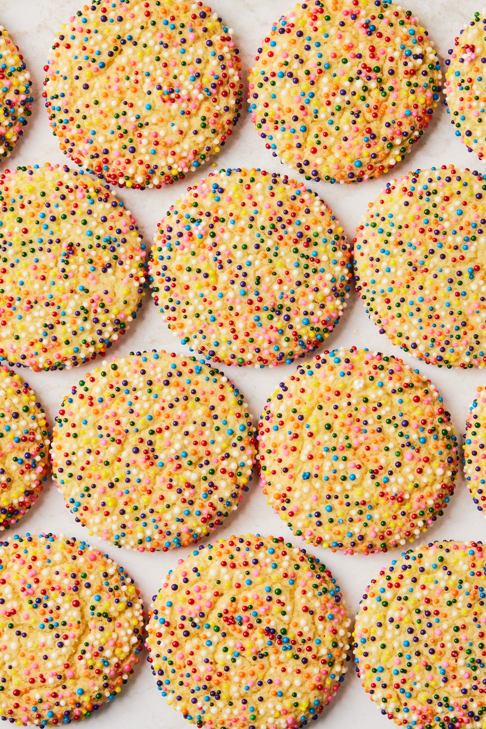 cake mix cookies topped with colored sprinkles