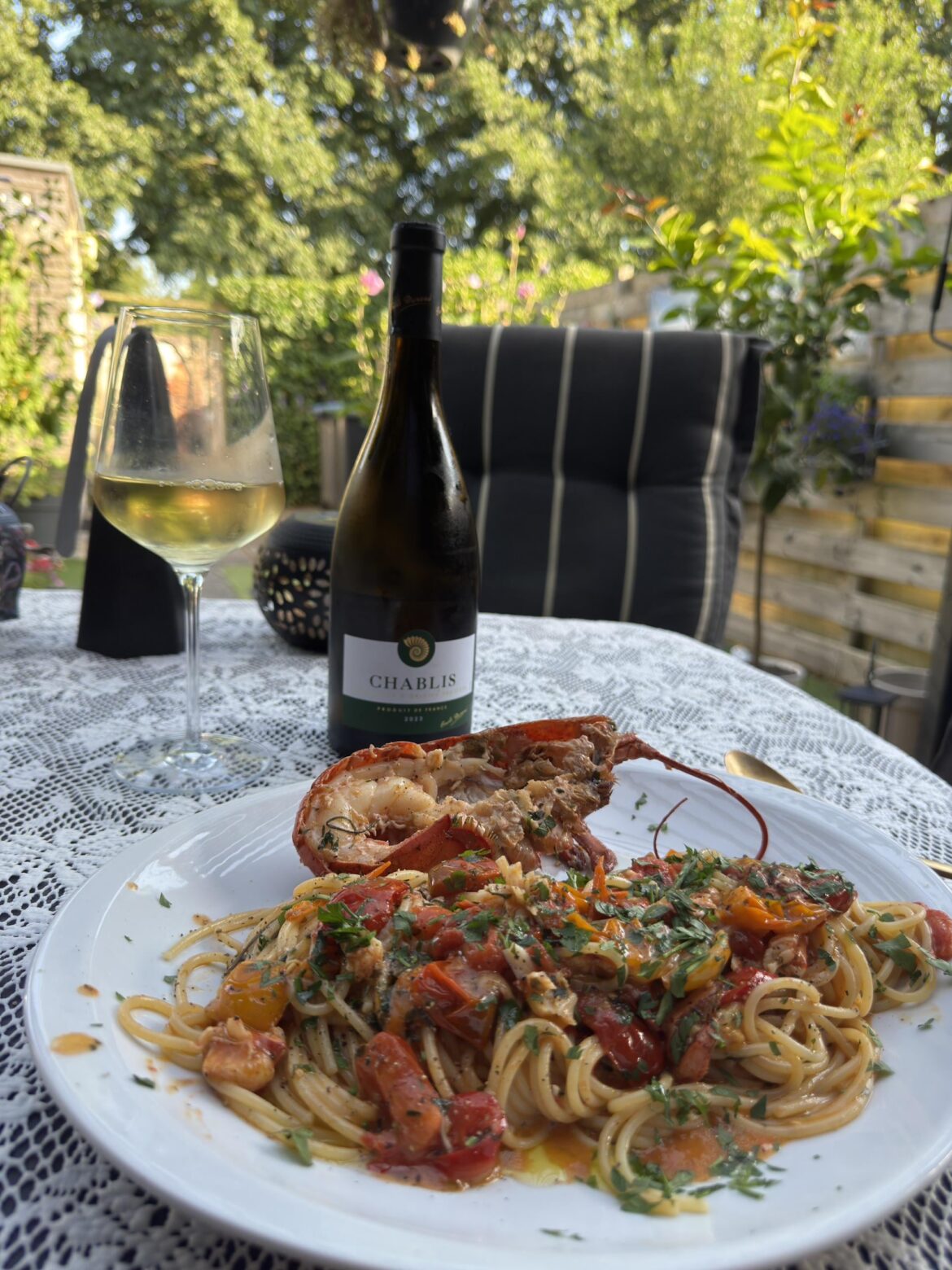 Pasta with fresh lobster