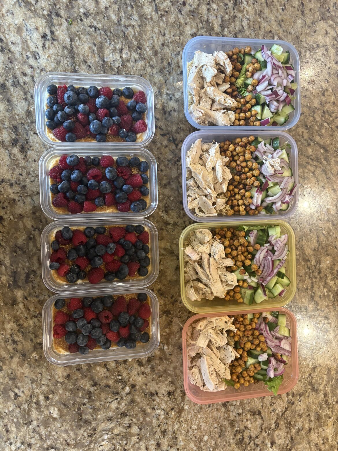 Saturday meal prep for 4 day work week