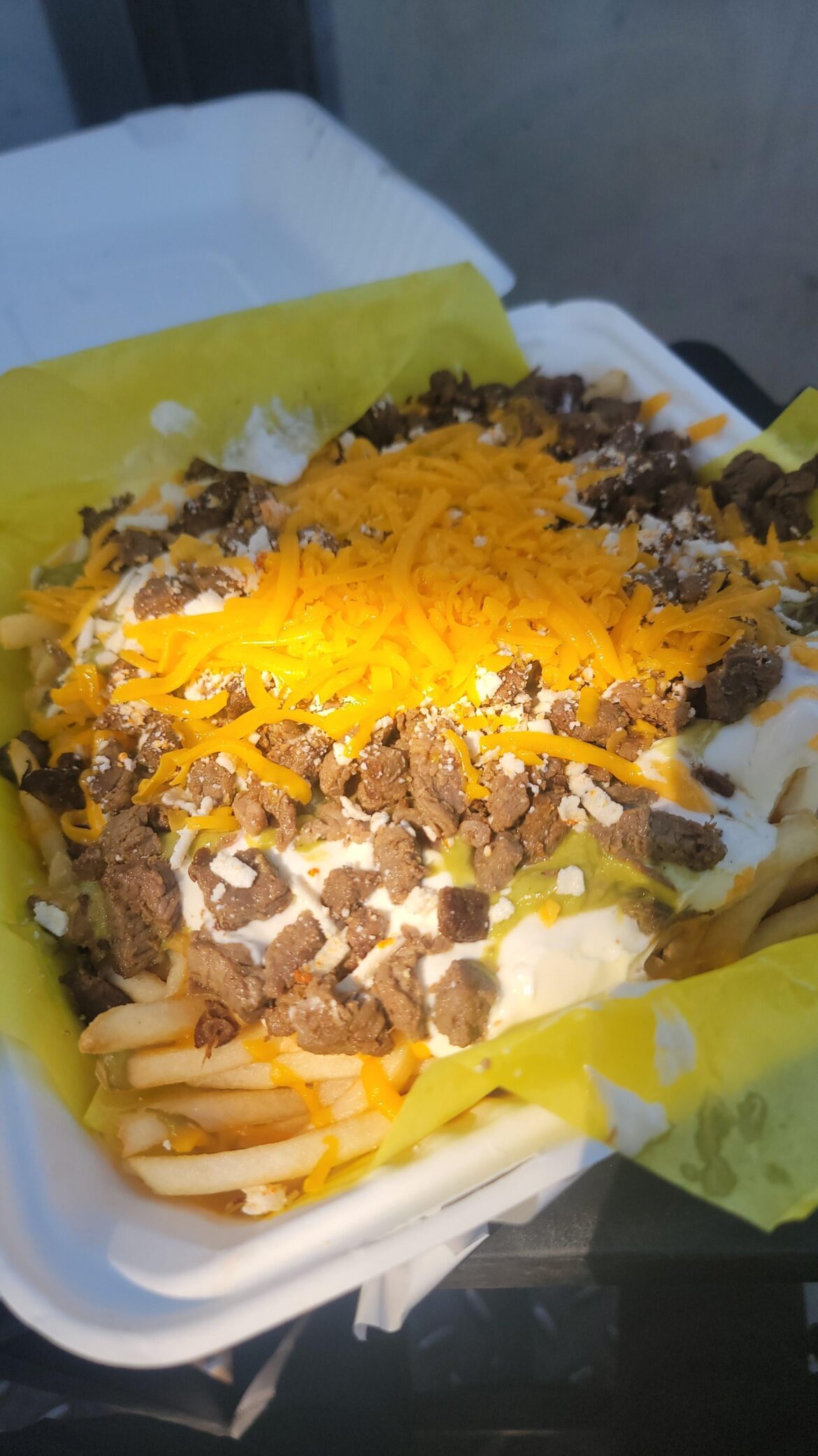 Taco shop munchies. Carne asada fries straight from the source (San Diego)