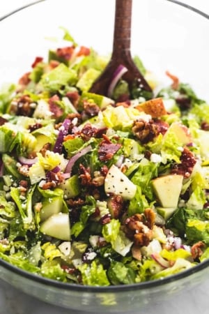 Chopped Autumn Salad with Apple Cider Dressing | lecremedelacrumb.com
