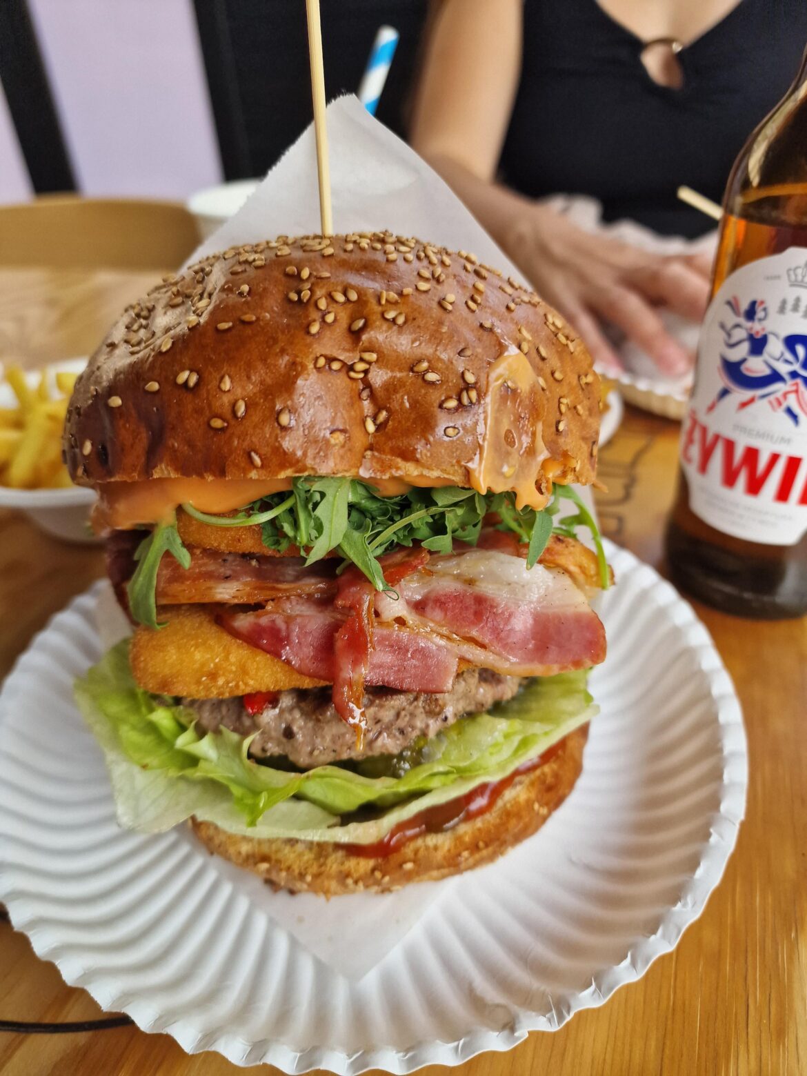 Too tall but flavour on point burger