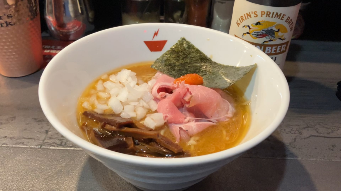 Unique crab-tonkotsu ramen at Crab Typhoon in Tokyo