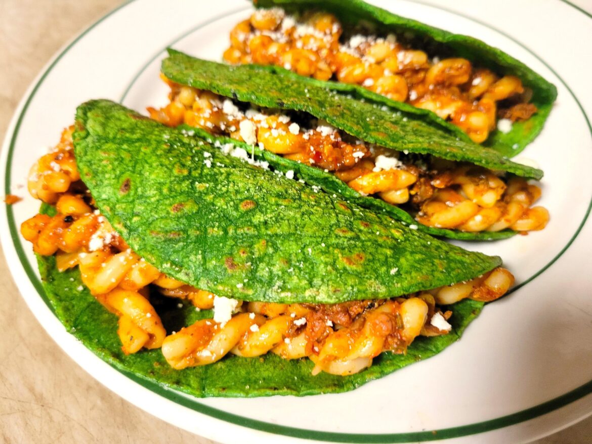Birria Pasta Tacos for dinner...