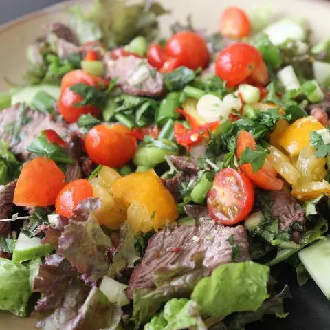 mommyluvs2cook Thai Beef Salad