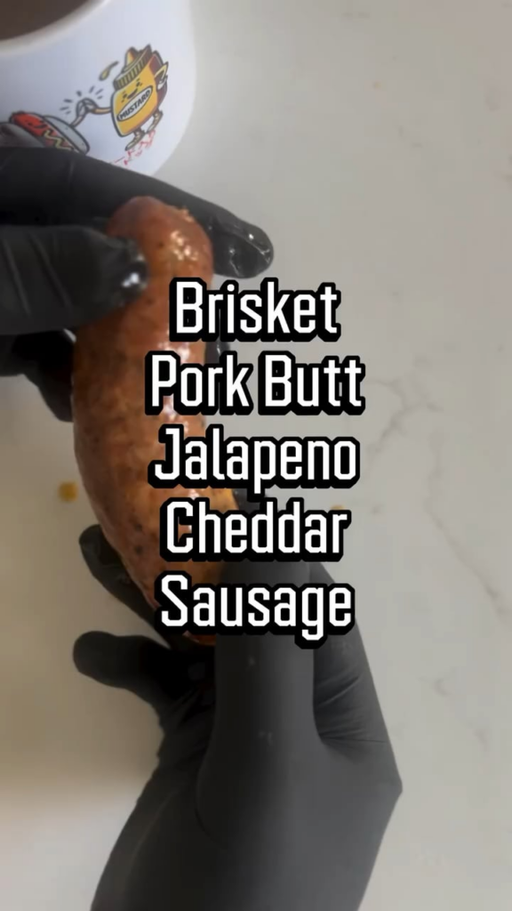 20 lbs of Brisket/Pork Butt jalapeno and cheddar sausage