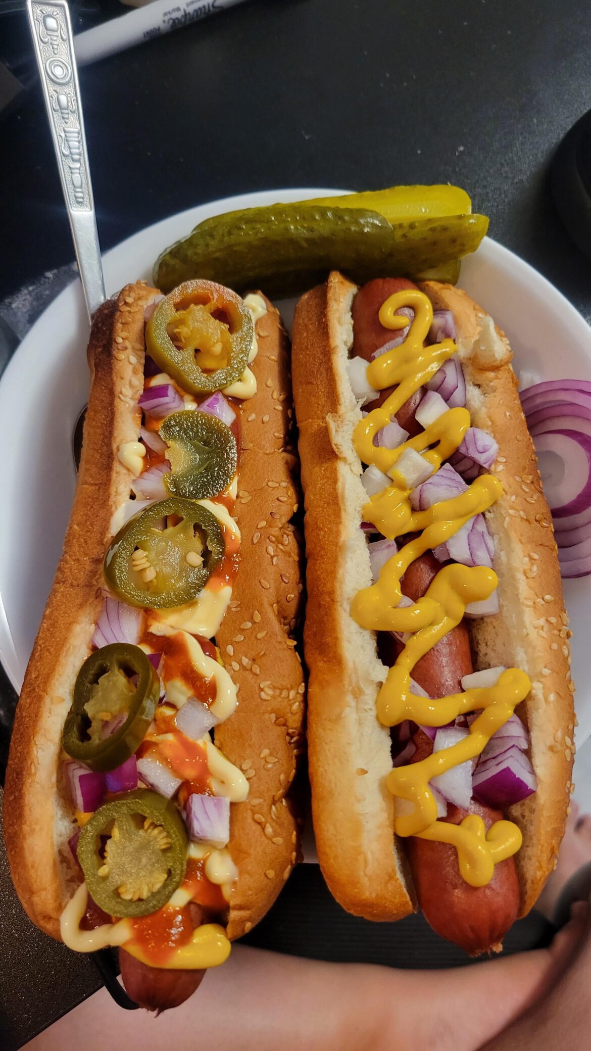 [I ate] hot dogs