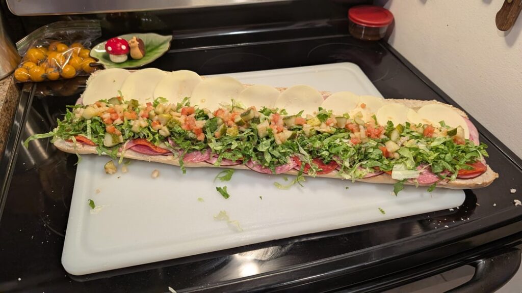 Made a giant Italian sub Made a giant Italian sub