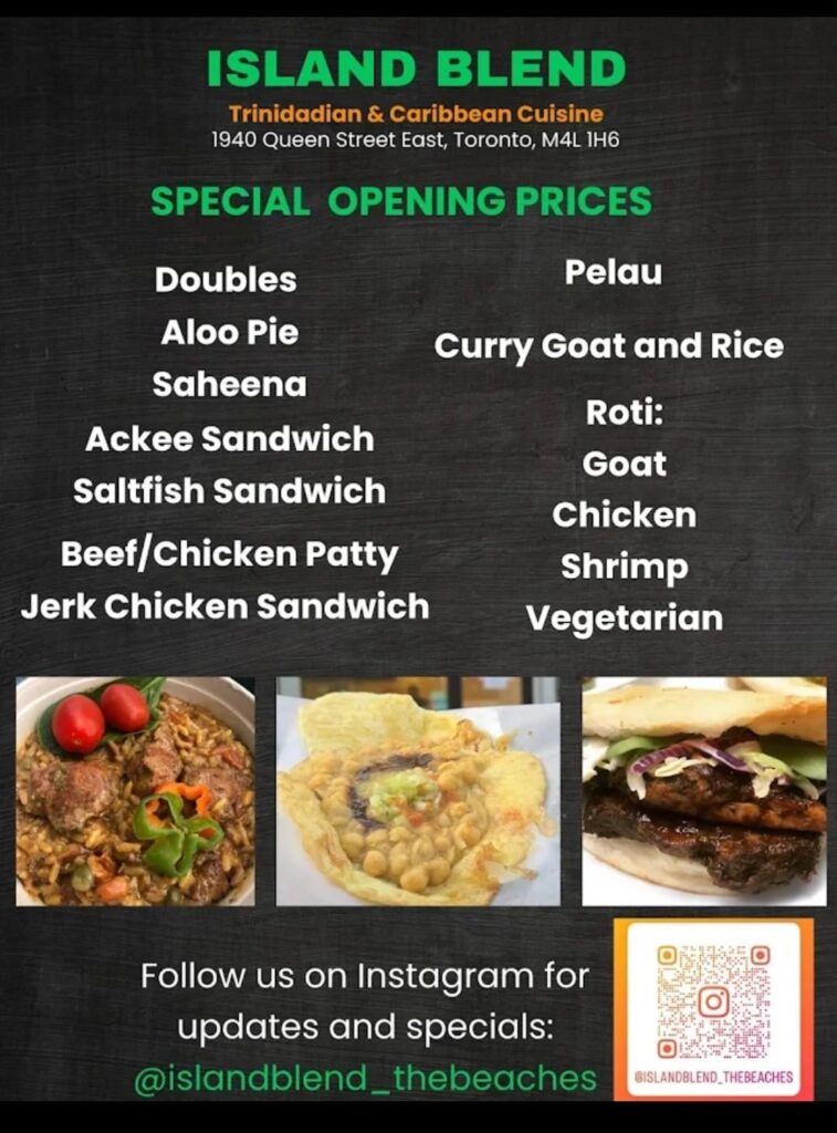 New Trini take out in the beaches