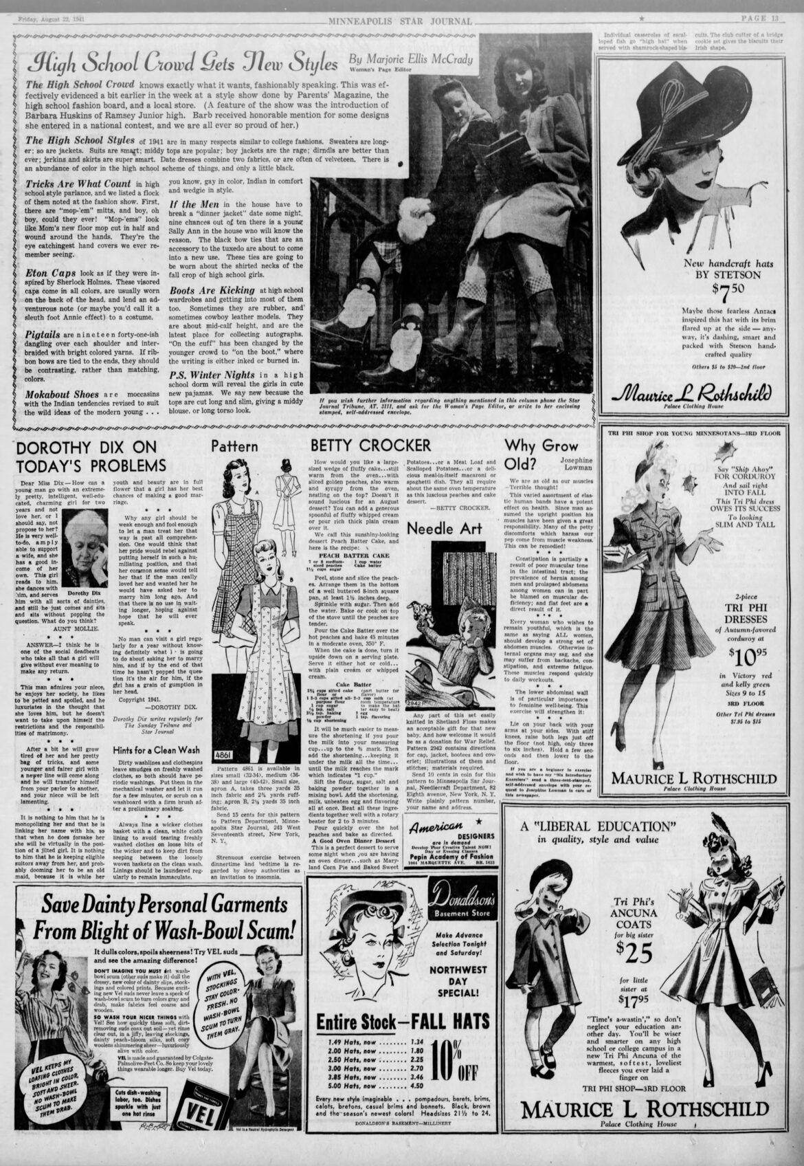 August 22, 1941: Peach Batter Cake