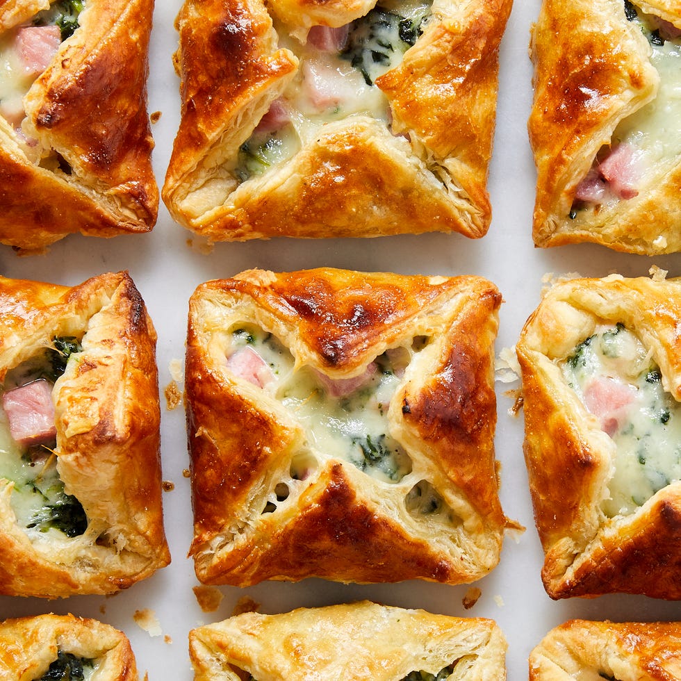 ham cheese spinach puffs