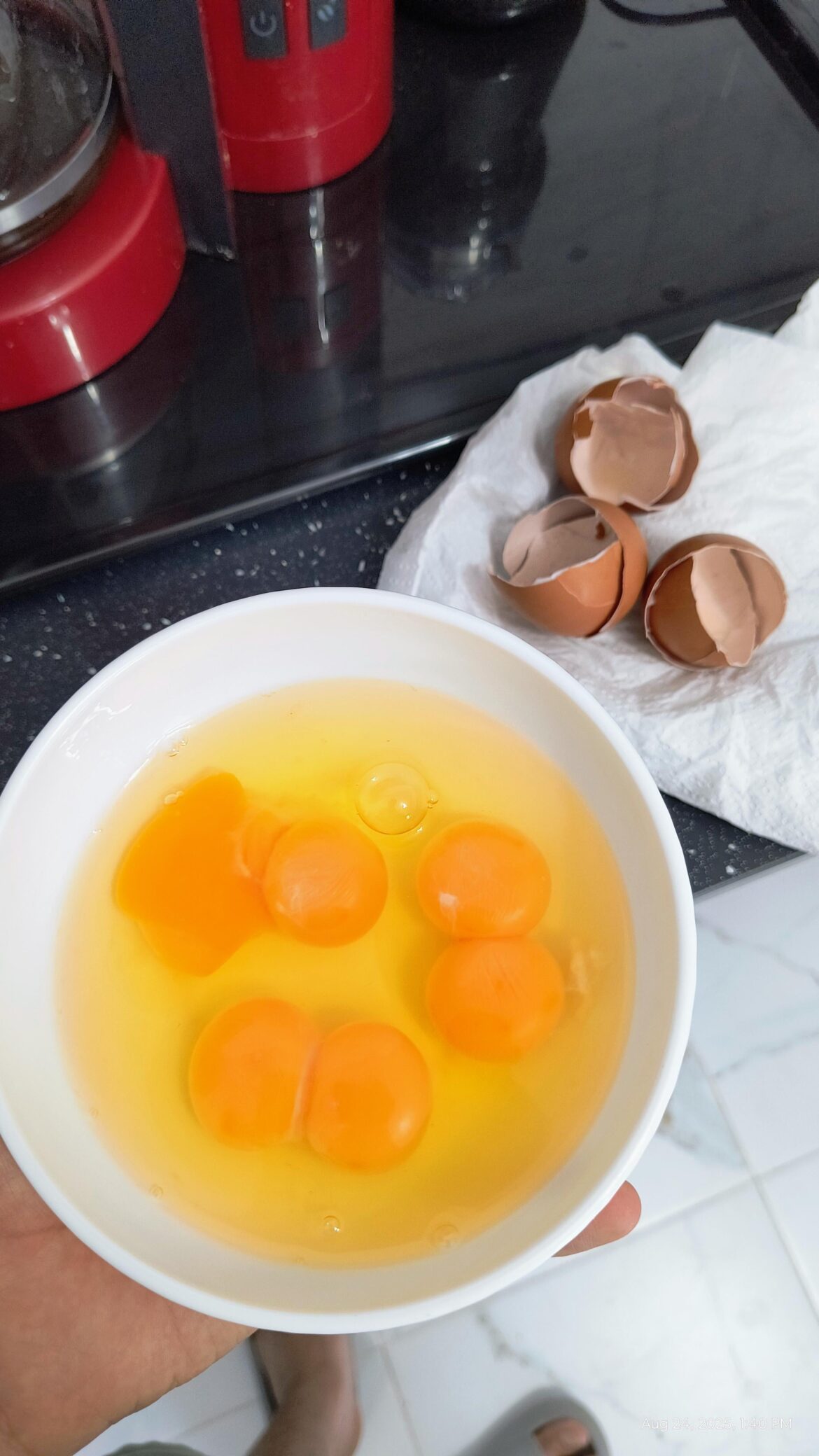 All of my 3 eggs had double yolk this morning. Is this some sort of signal?