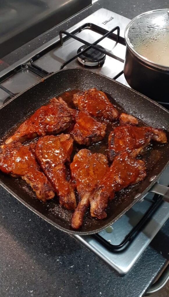 My go at glazed tandoori lamb chops