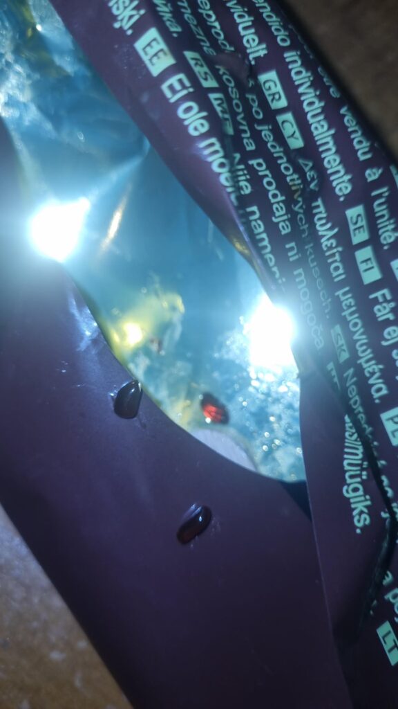 Weird red things in my mint ice-cream