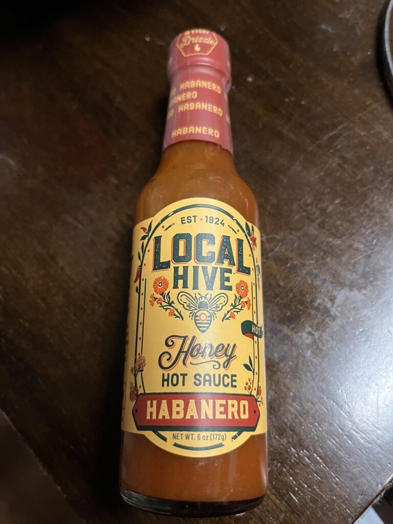 First time trying local hive honey hot sauce.