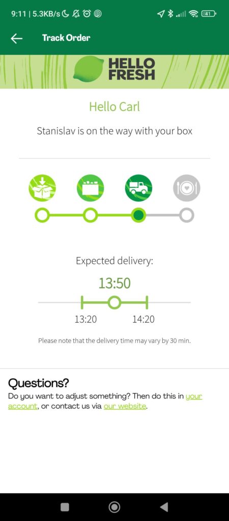 Welp I don't know where time 13:20 or 13:50 or 14:20??? Delivery time cofunsing!