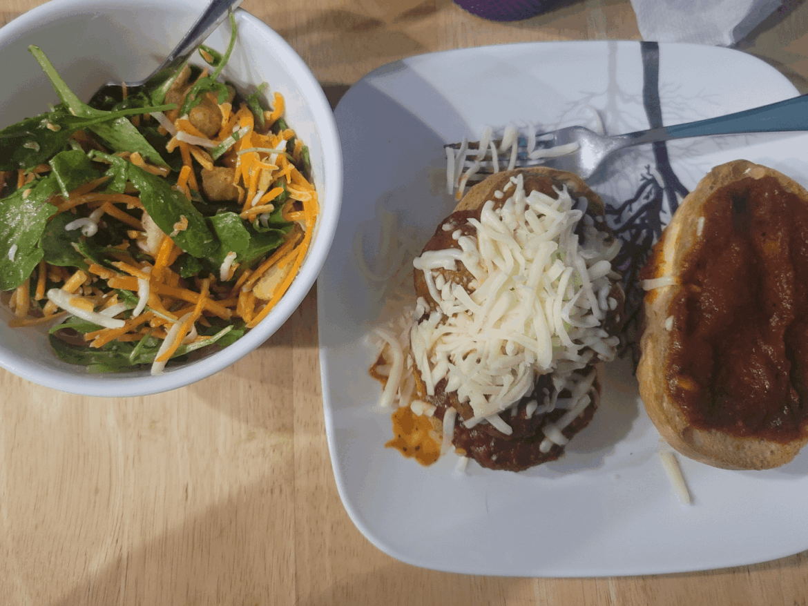 Meatball Subs with Salad Meatball Subs with Salad