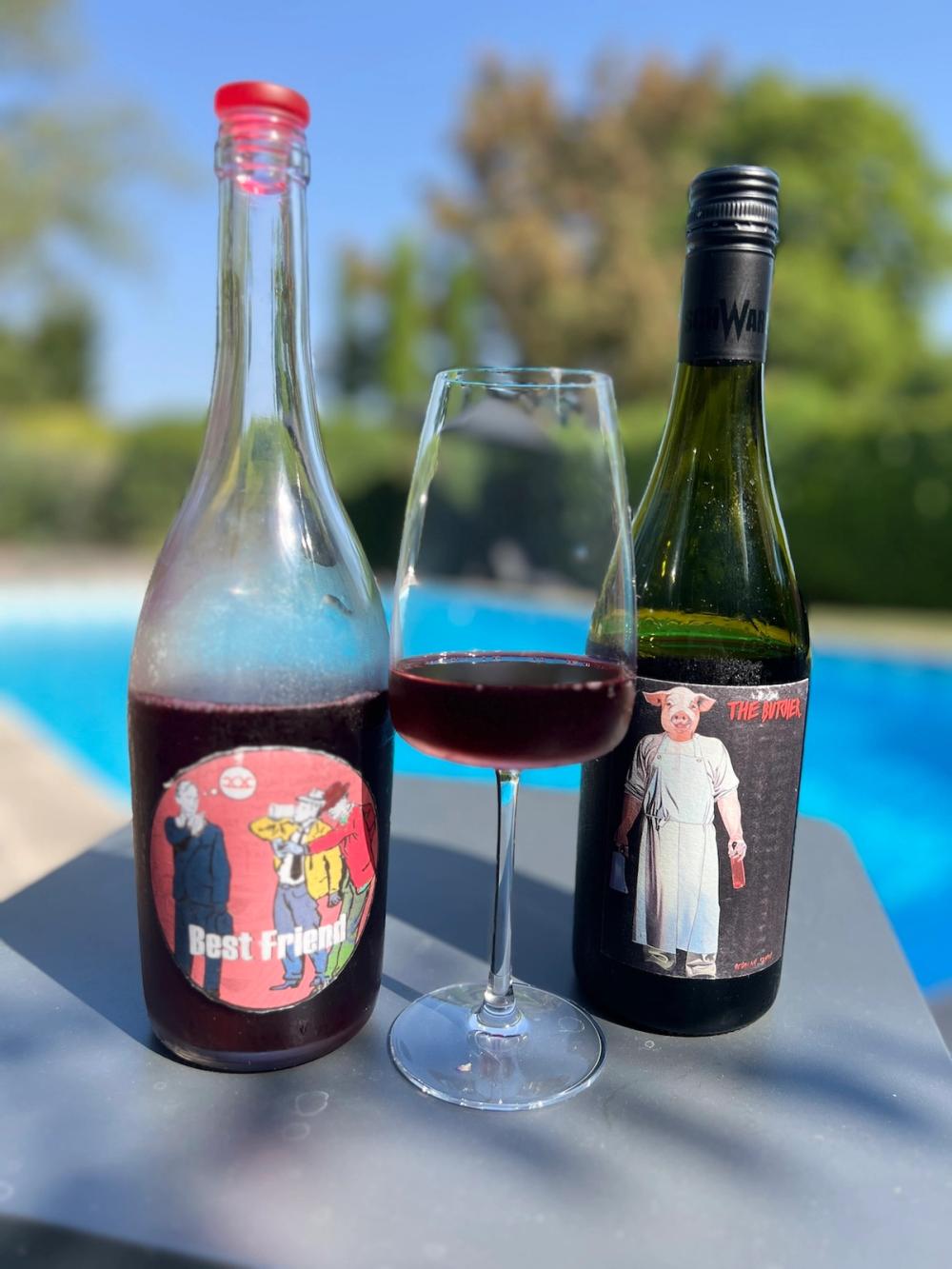Chilled Austrian red wine