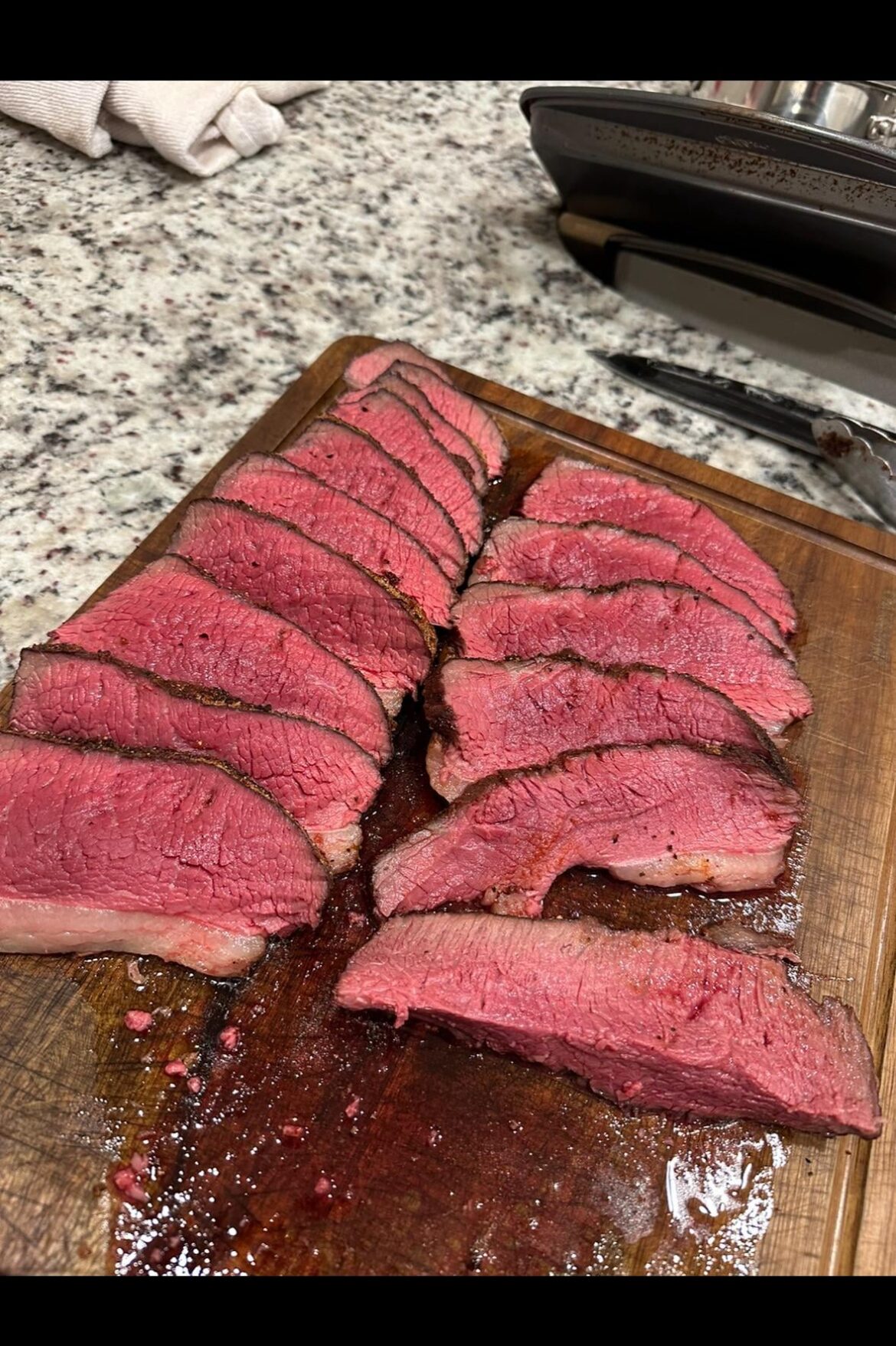 Perfect framed, medium rare Picanha