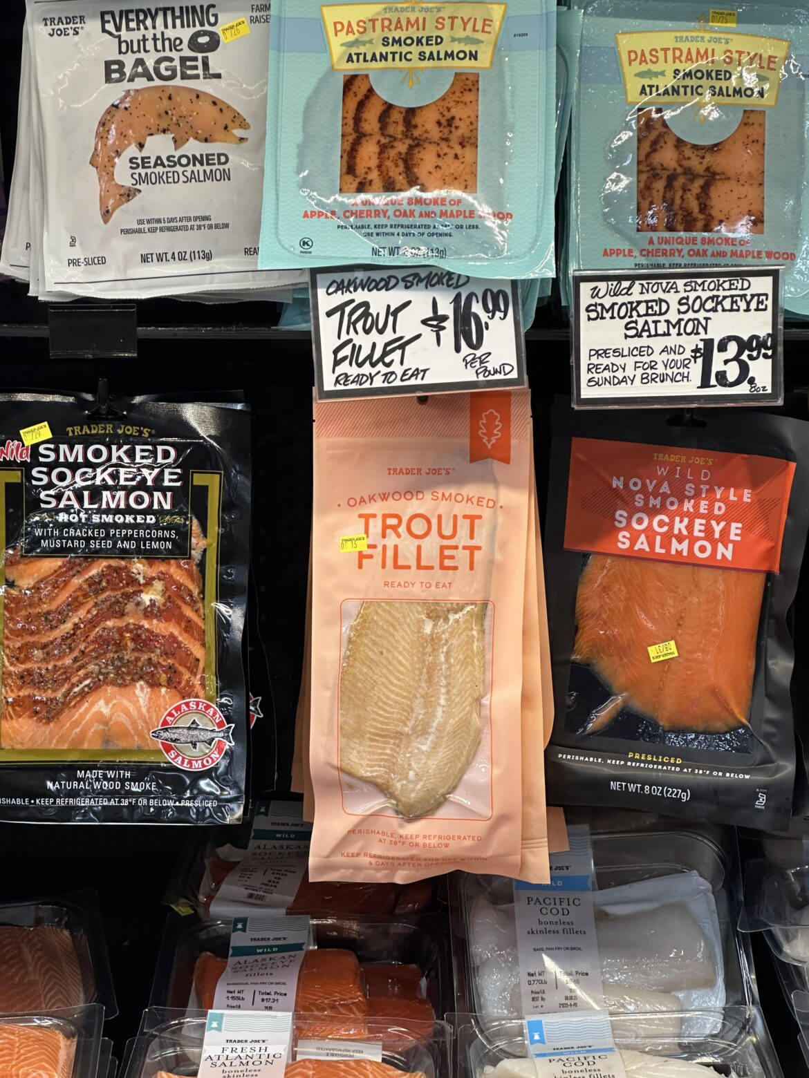 Not canned but noticed this Oak Smoked Trout Filet from Trader Joe’s